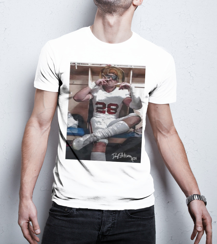Oklahoma Only Fears God Texas Fears Oklahoma Danny Stutsman Football Locker Room Number 28 T-Shirt