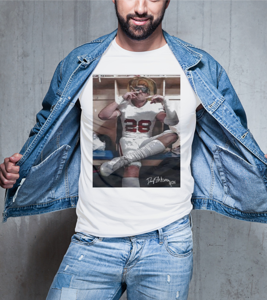 Oklahoma Only Fears God Texas Fears Oklahoma Danny Stutsman Football Locker Room Number 28 T-Shirt
