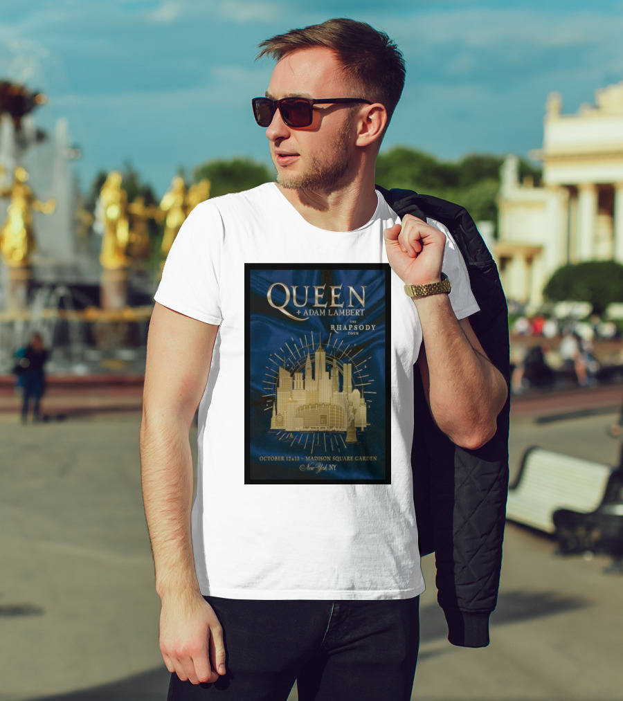 Queen + Adam Lambert The Rhapsody Tour October 12-13 Madison Square Garden New York NY T-Shirt