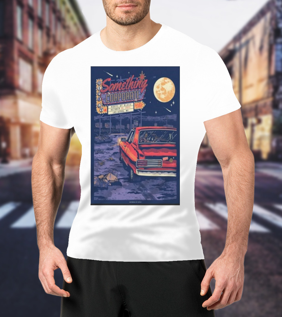 Something Corporate House Of Blues October 28 2002 Las Vegas Moonlit Desert Drive T-Shirt