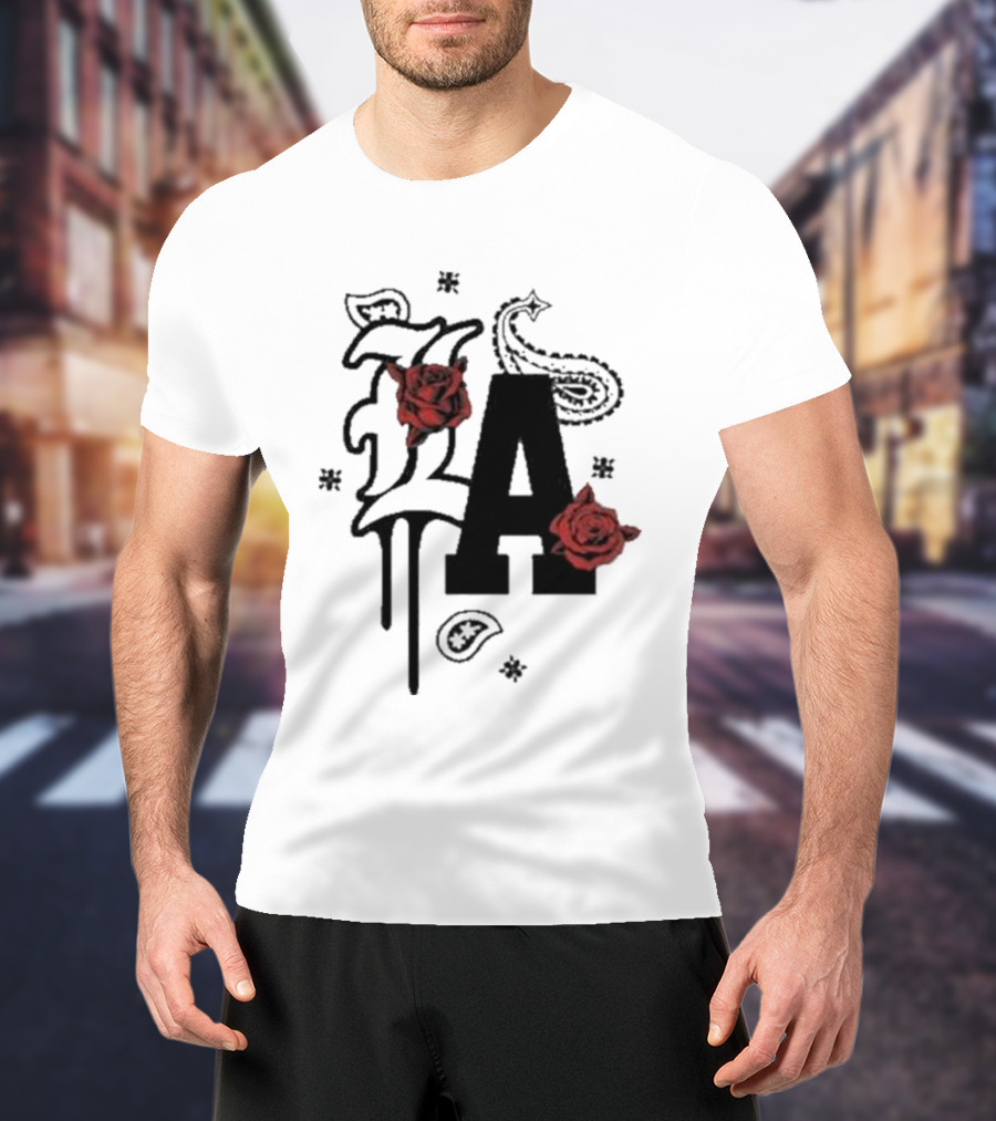 LA Drip Roses Bandana T-Shirt