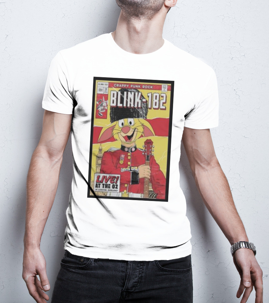Blink-182 Crappy Punk Rock Live At The O2 London England Comic T-Shirt