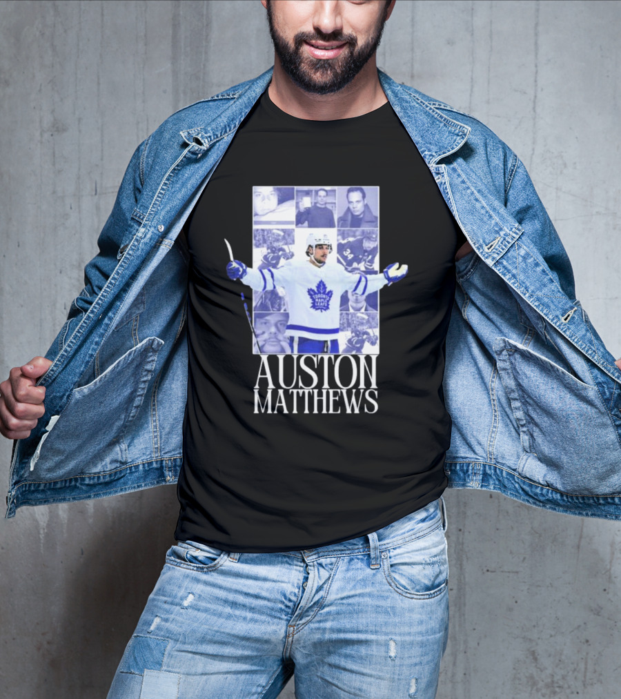Toronto Maple Leafs Auston Matthews Eras Tour Hockey Collage T-Shirt