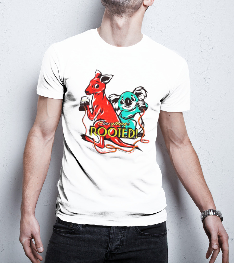Kangaroo And Koala Everything’s Rooted T-Shirt