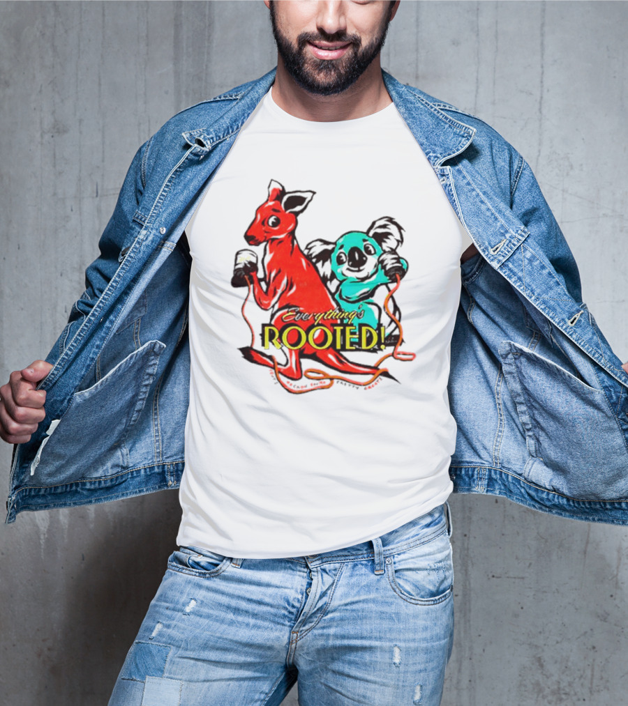 Kangaroo And Koala Everything’s Rooted T-Shirt