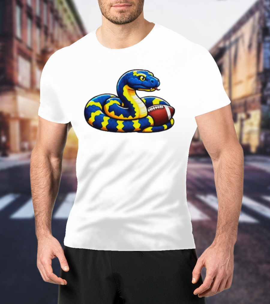 Michigan Boa Constrictor Snake Football Colors T-Shirt