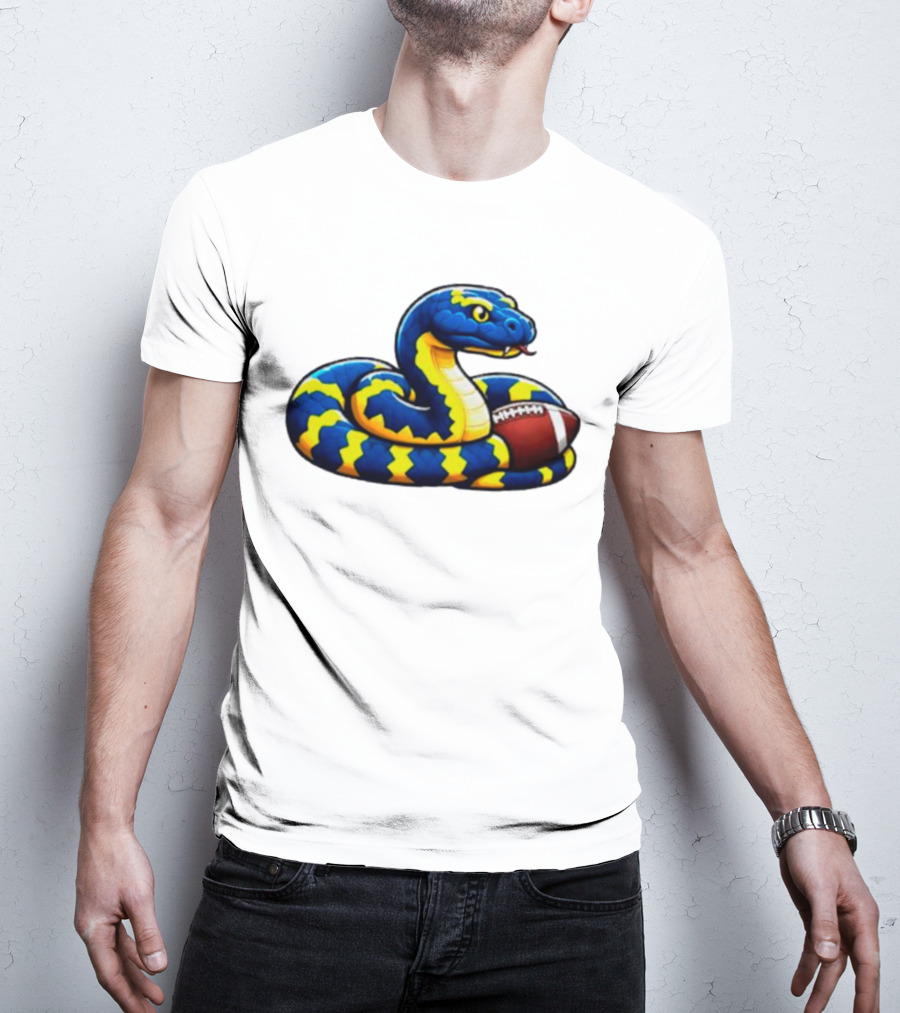Michigan Boa Constrictor Snake Football Colors T-Shirt
