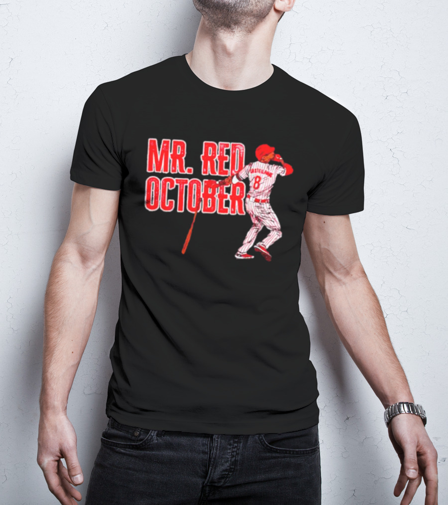 Philadelphia Phillies Mr. Red October Baseball Player Number 8 T-Shirt