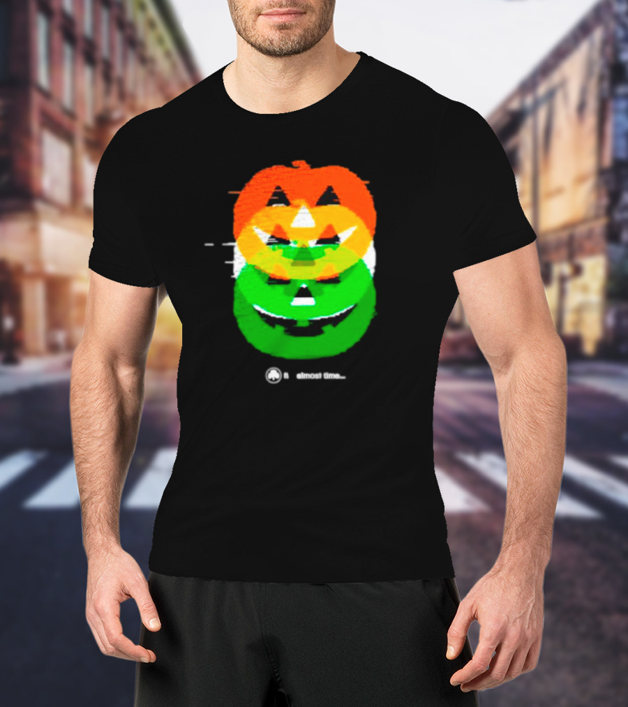 Pumpkin Glitch It's Almost Time T-Shirt