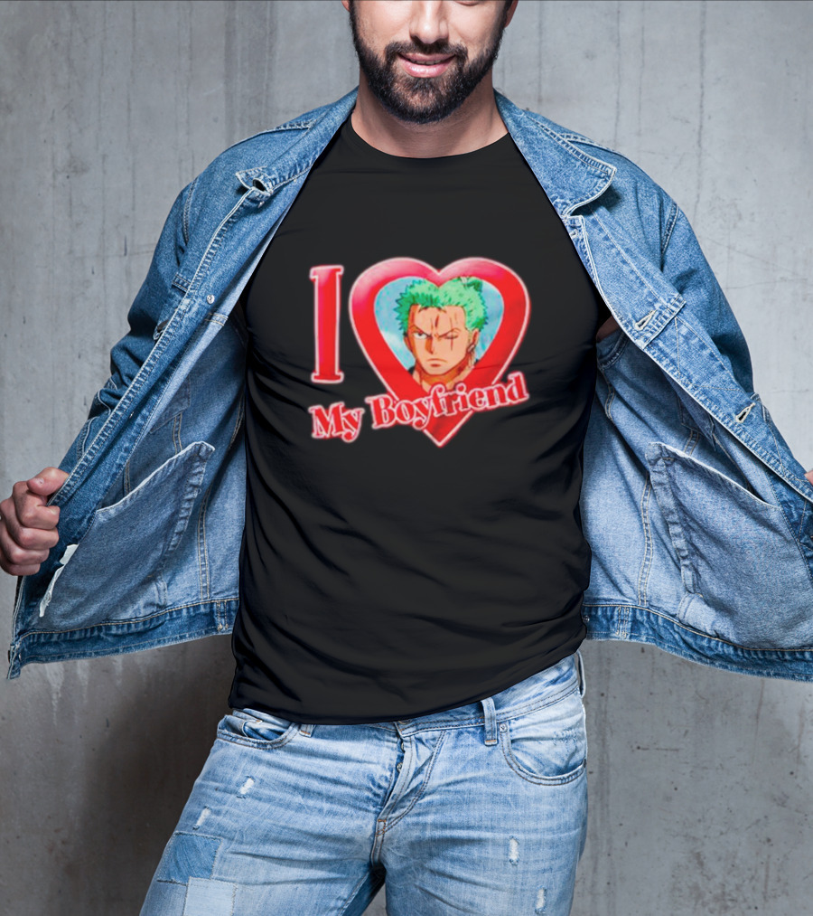 Roronoa Zoro Love My Boyfriend One Piece Anime T-Shirt