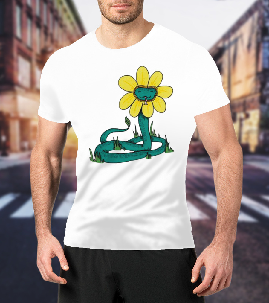 Snake Flower Bloom Entwined In Nature T-Shirt