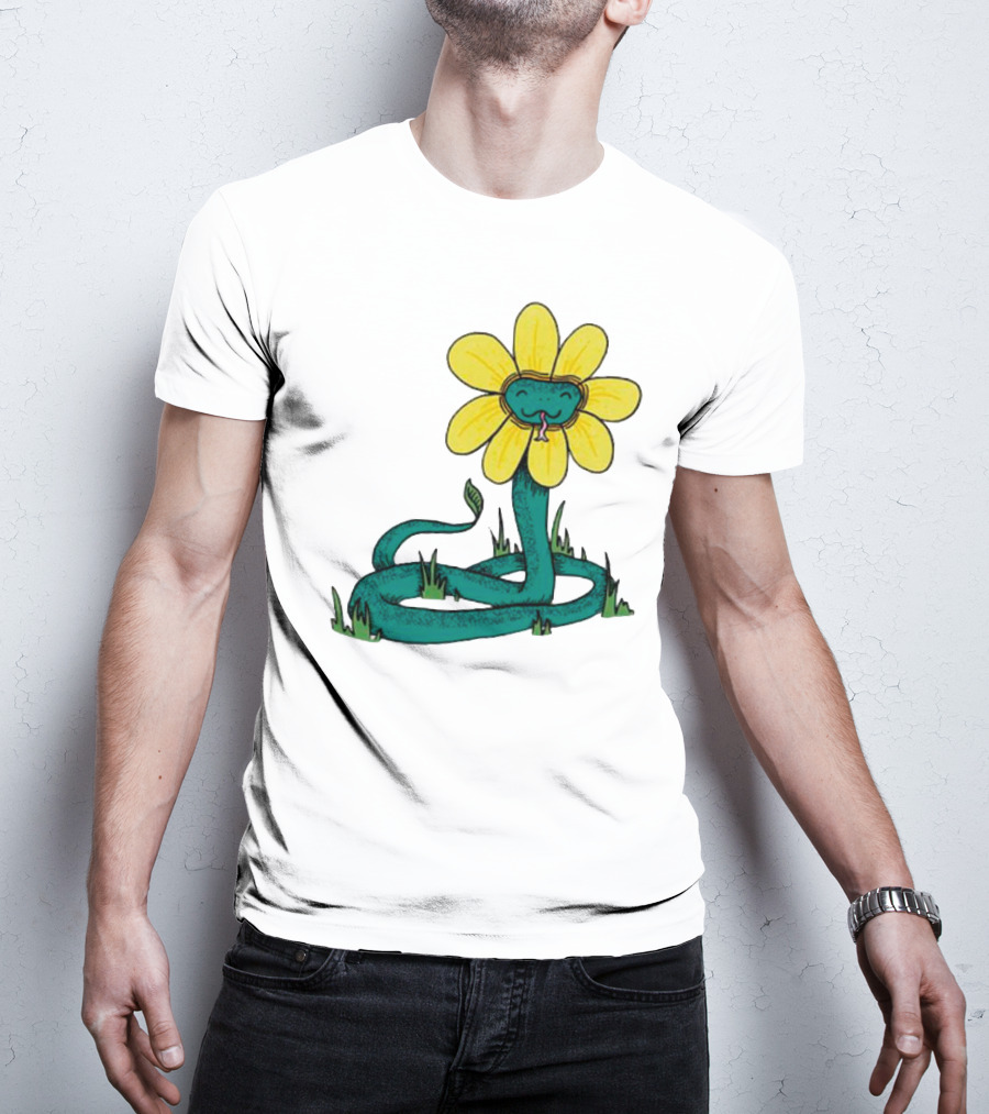 Snake Flower Bloom Entwined In Nature T-Shirt