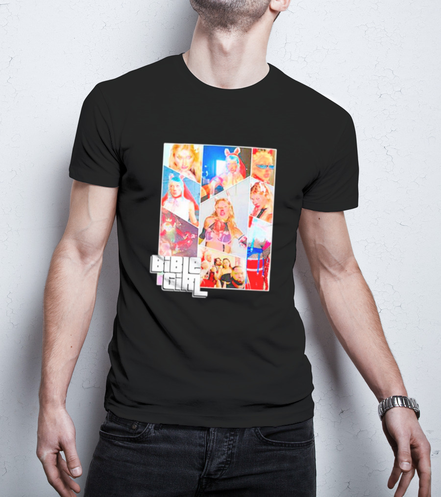 BibleGirl Collage Vibrant Colors Liberty City T-Shirt