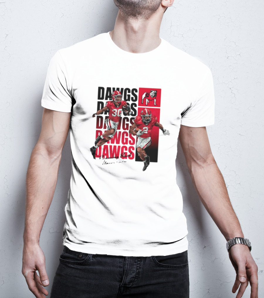 Kendall Milton And Daijun Edwards Dawgs Bulldogs Running Back University Football T-Shirt