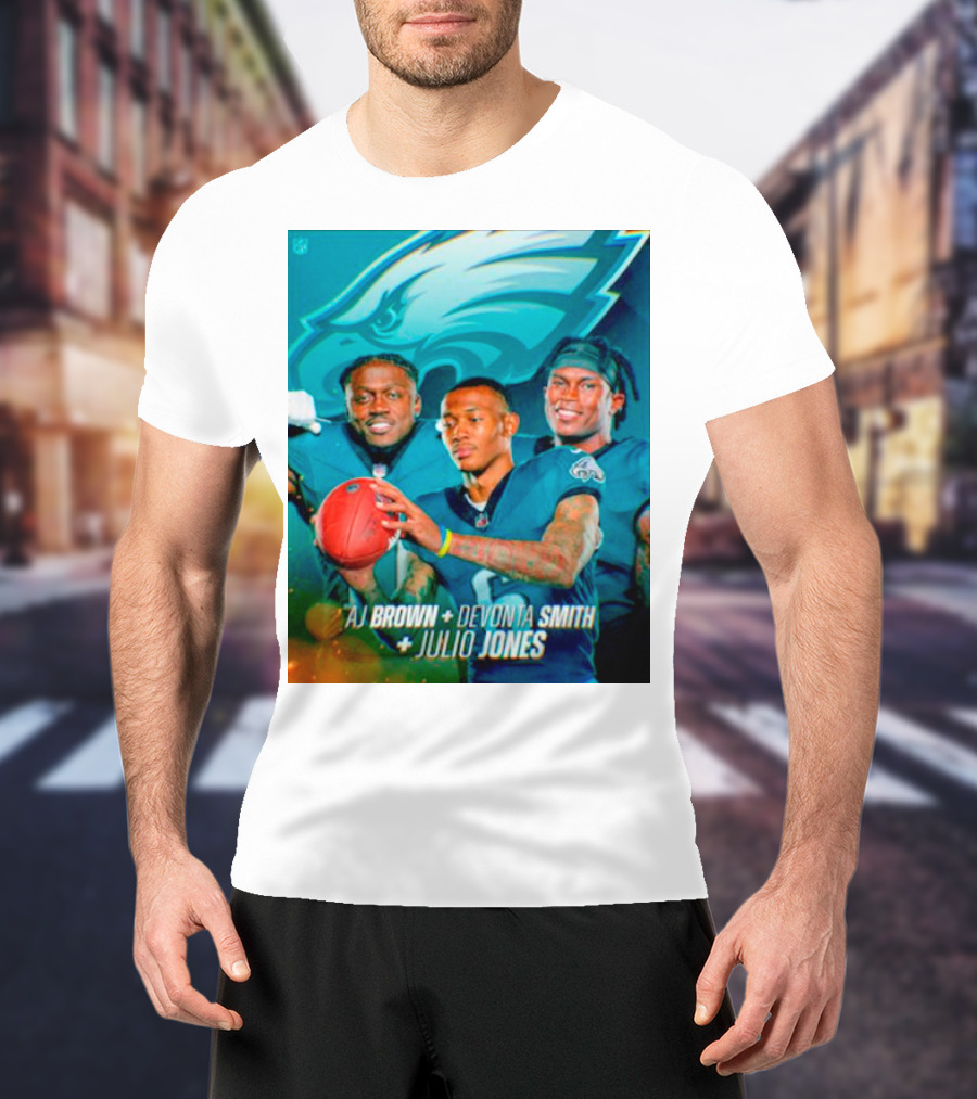 Philadelphia Eagles AJ Brown Devonta Smith Julio Jones Team T-Shirt