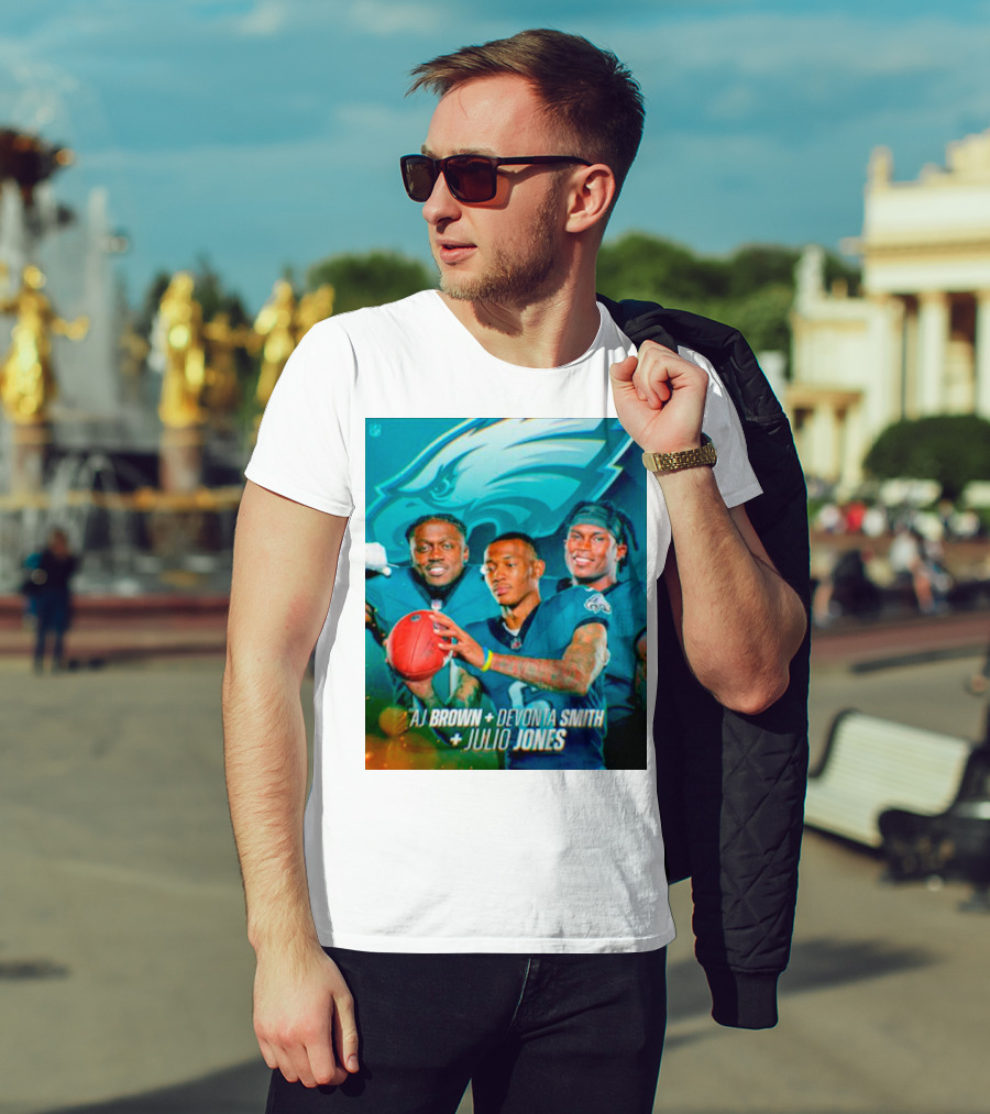 Philadelphia Eagles AJ Brown Devonta Smith Julio Jones Team T-Shirt