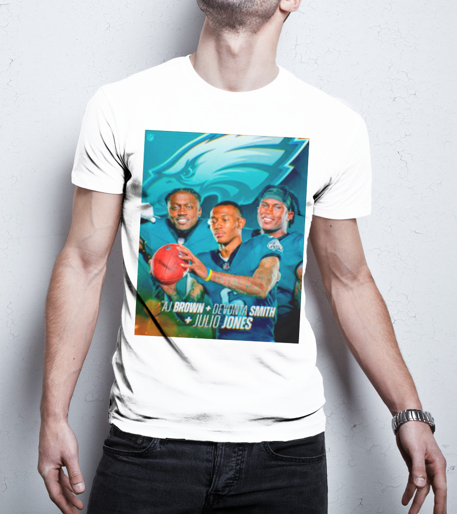 Philadelphia Eagles AJ Brown Devonta Smith Julio Jones Team T-Shirt