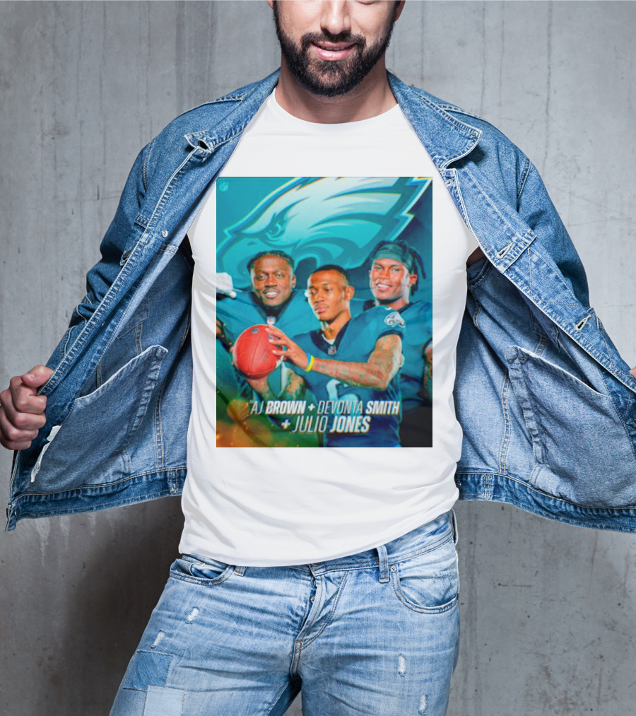 Philadelphia Eagles AJ Brown Devonta Smith Julio Jones Team T-Shirt