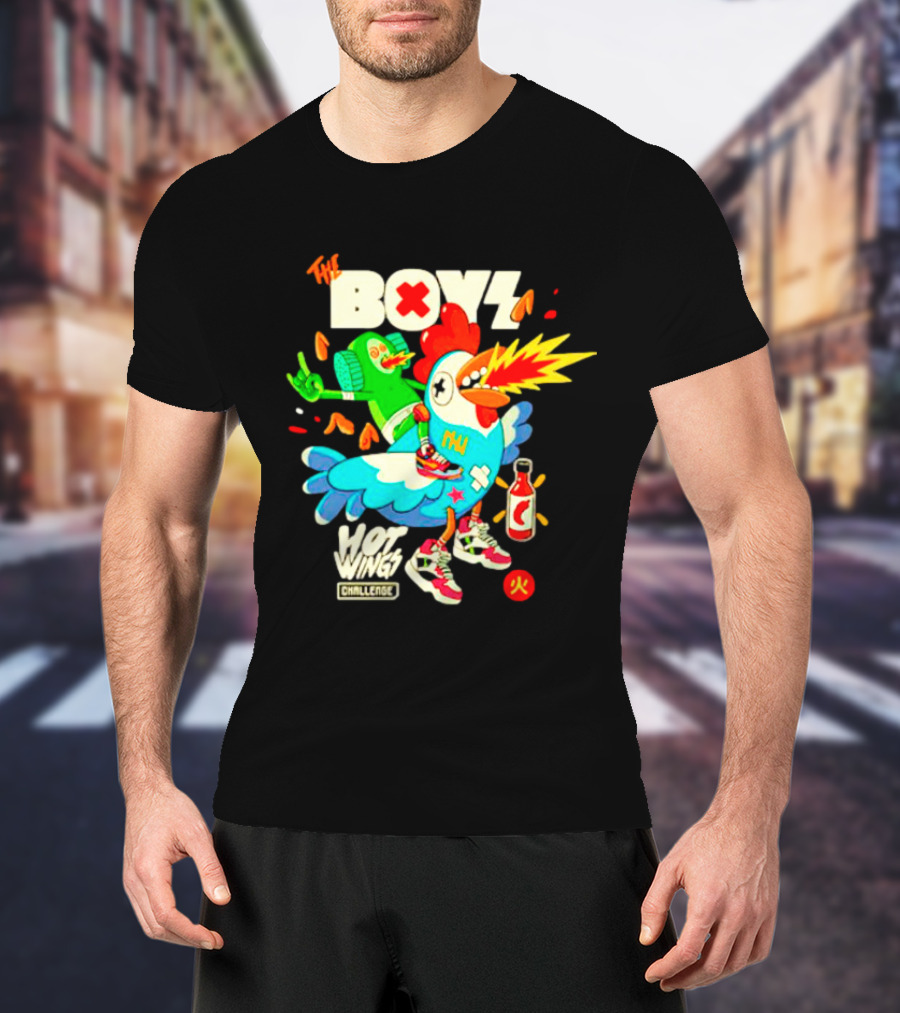 The Boys Hot Wings Challenge X Fire Comic T-Shirt