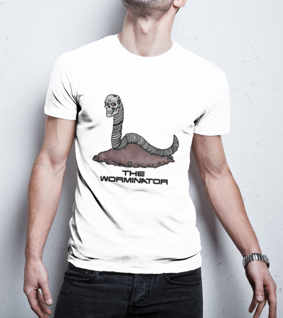 The Worminator Terminator Skull T-Shirt