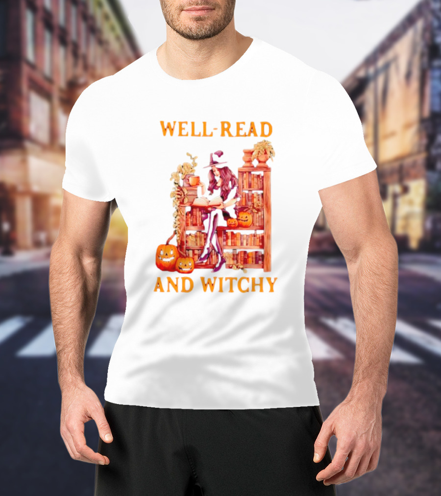 Well-Read And Witchy Halloween T-Shirt