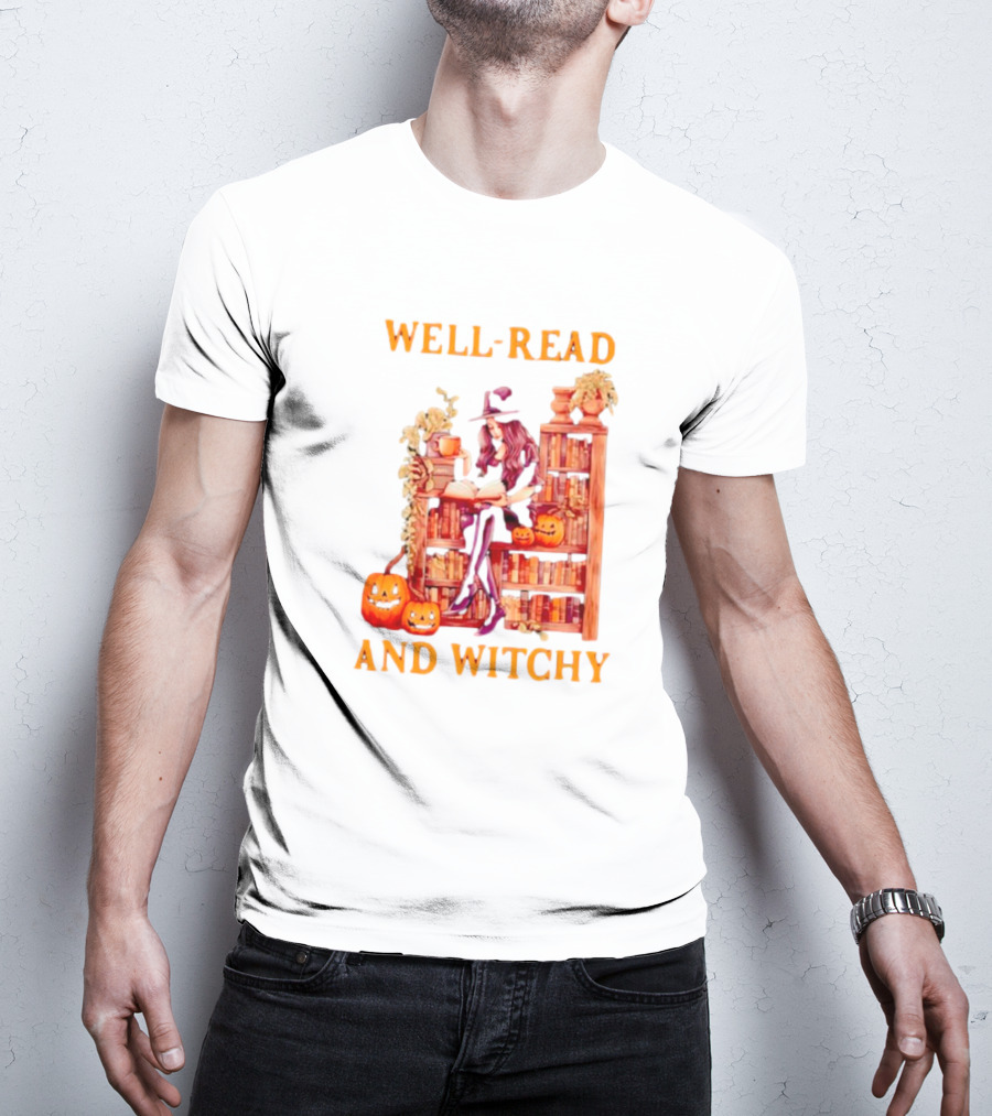 Well-Read And Witchy Halloween T-Shirt
