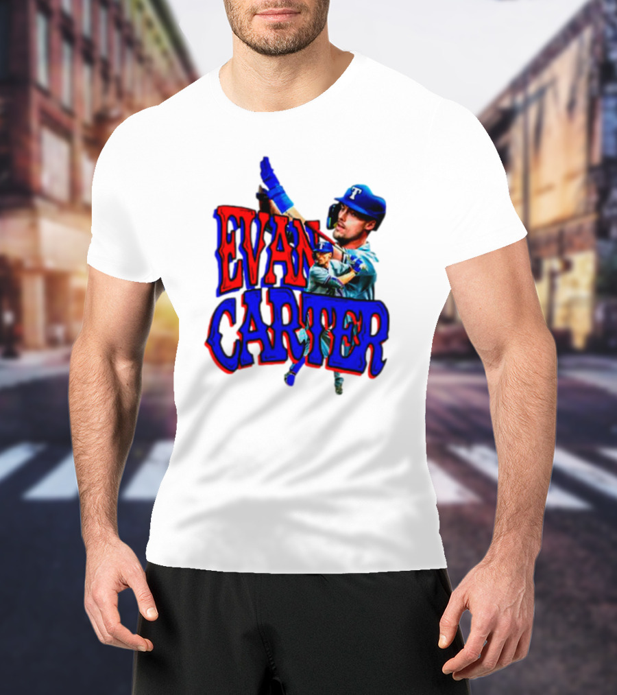 Evan Carter Texas Rangers Baseball Player Image T-Shirt