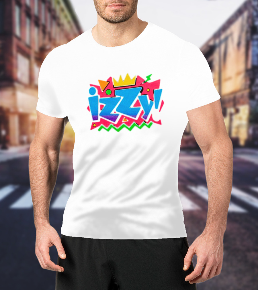 Izzy Moreno Wrestling Retro Crown Geometric Shapes T-Shirt