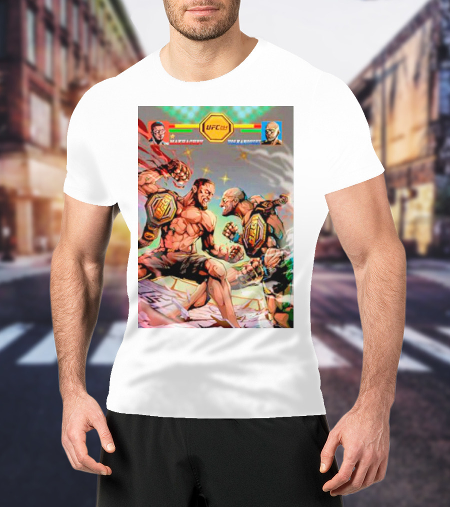 Makhachev Vs Volkanovski UFC 294 Showdown Champion Belts Combat T-Shirt