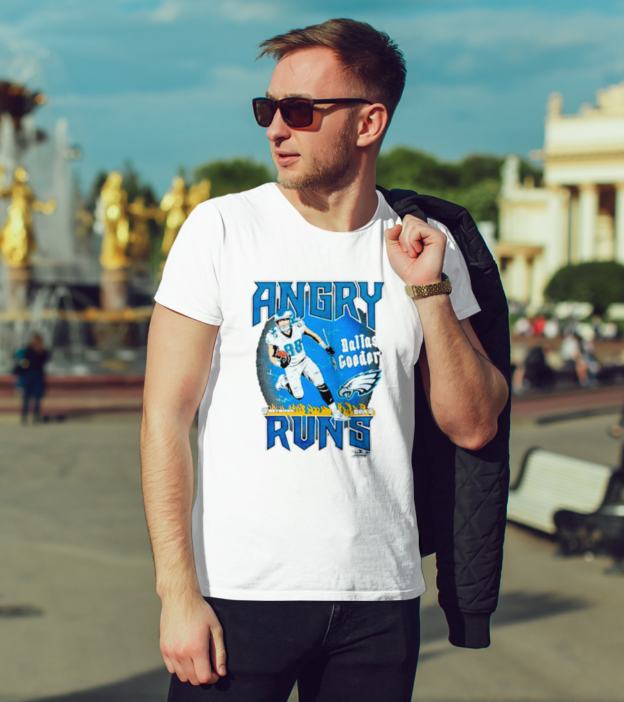 Angry Runs Dallas Goedert Philadelphia Eagles T-Shirt