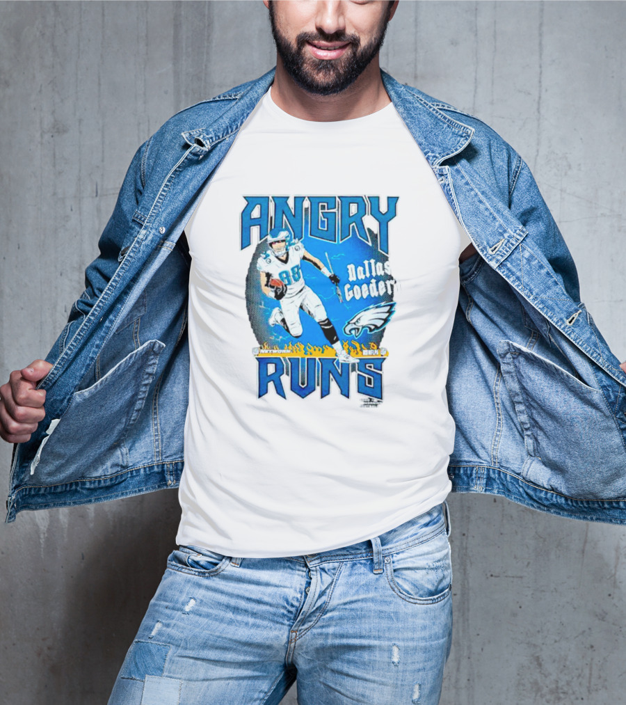 Angry Runs Dallas Goedert Philadelphia Eagles T-Shirt