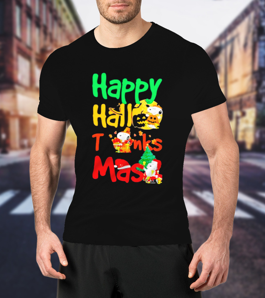 Happy Hallo Thanks Mas Snoopy Holiday T-Shirt
