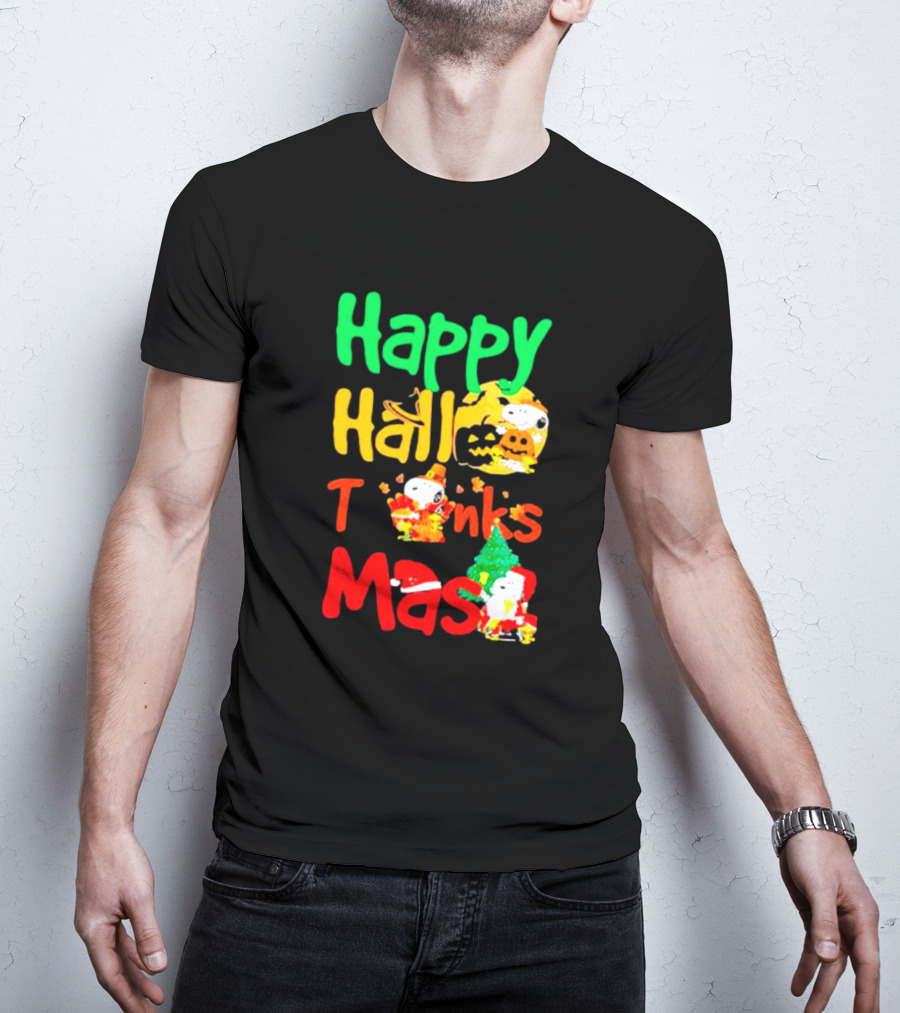 Happy Hallo Thanks Mas Snoopy Holiday T-Shirt
