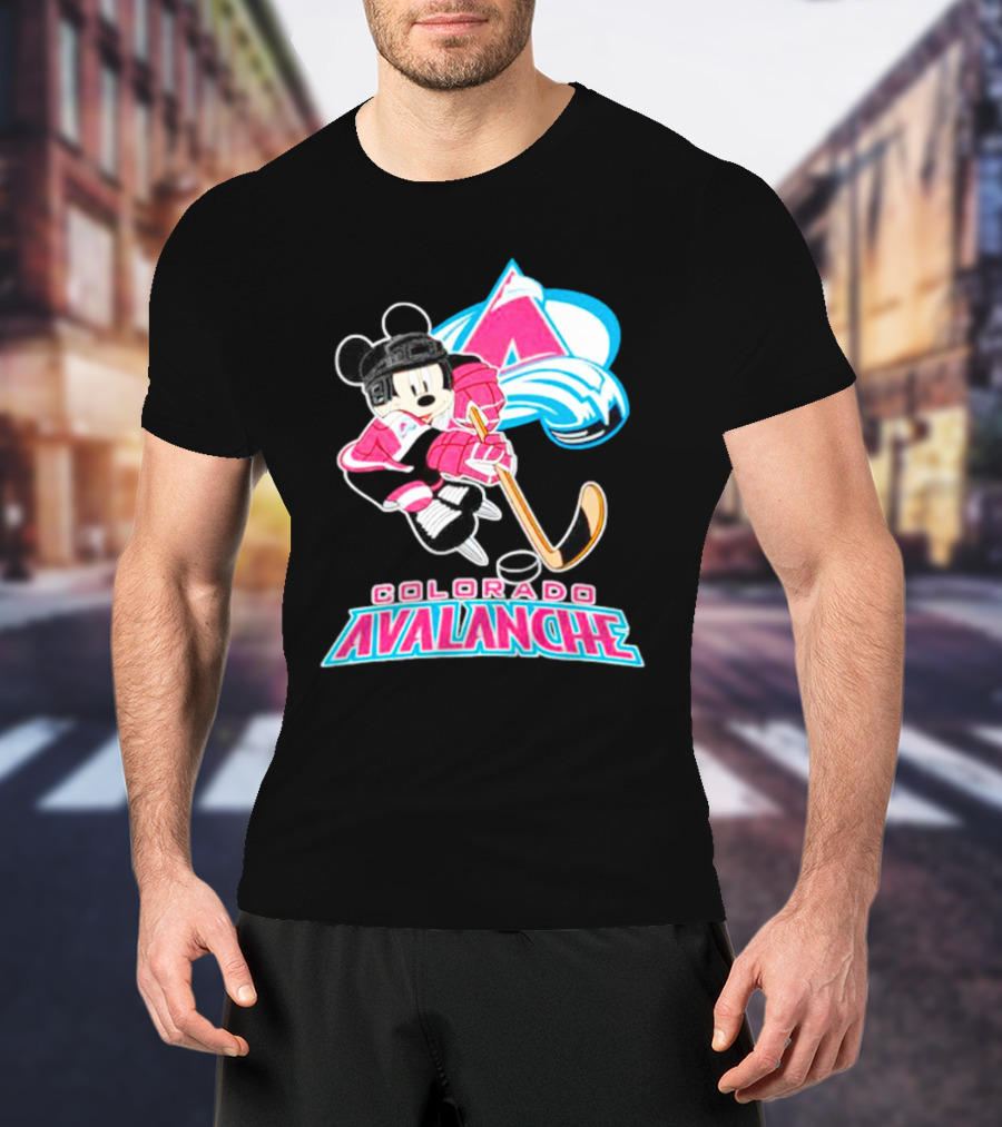 Mickey Mouse Colorado Avalanche Hockey Sports Fan T-Shirt