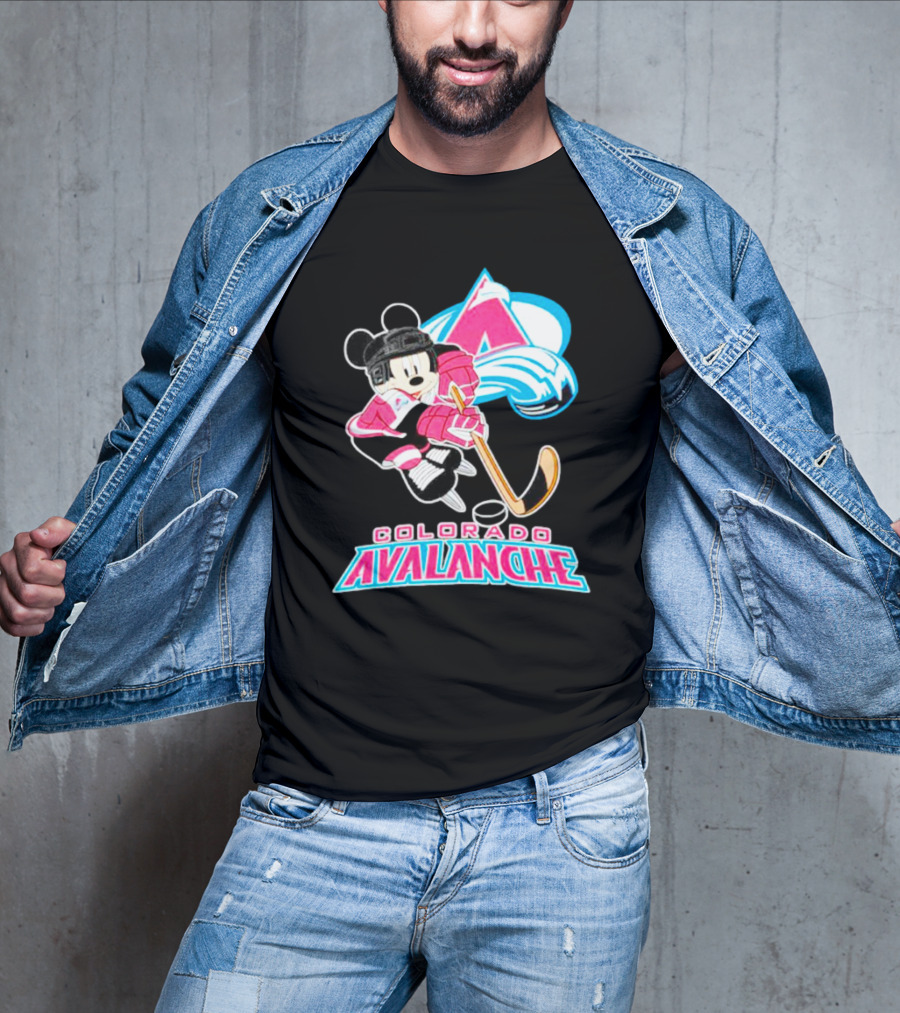 Mickey Mouse Colorado Avalanche Hockey Sports Fan T-Shirt