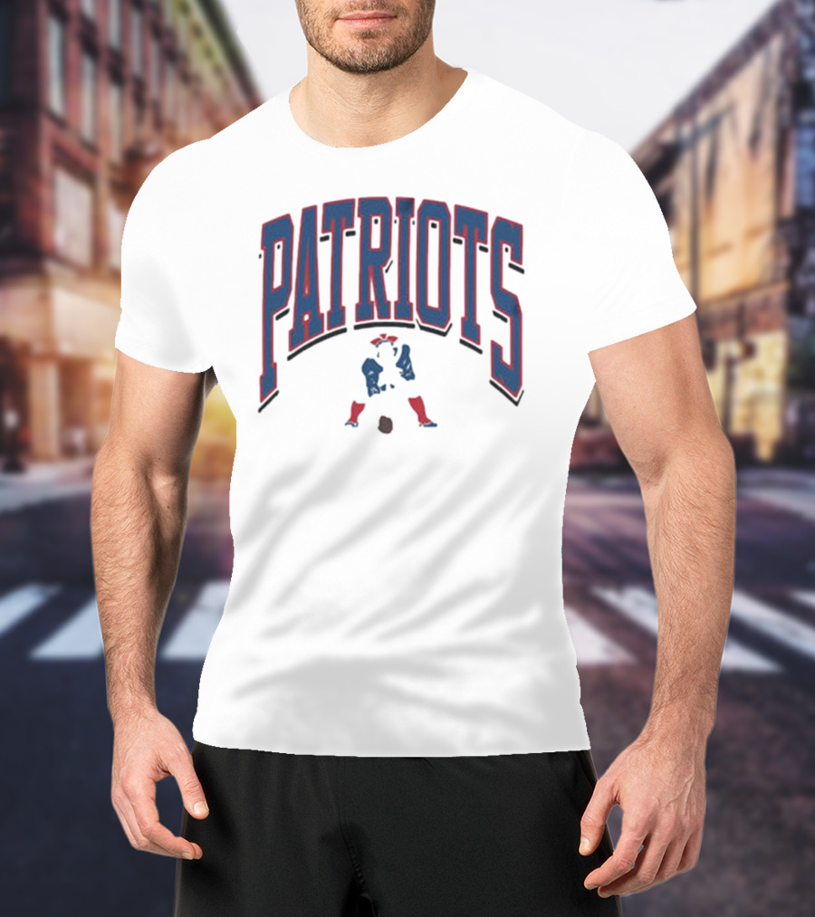 New England Patriots Patriotic Franklin Historic Walk Tall T-Shirt