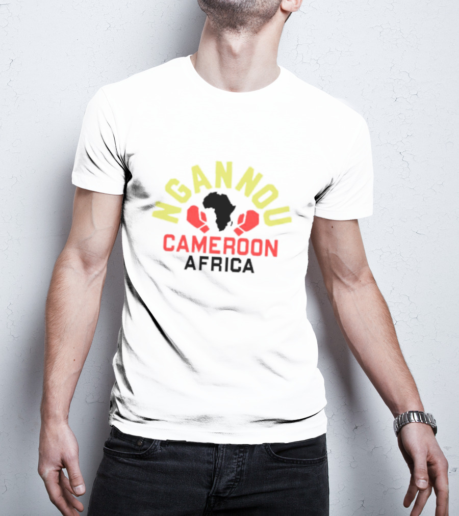 Ngannou Cameroon Africa Boxing Gloves Continent T-Shirt