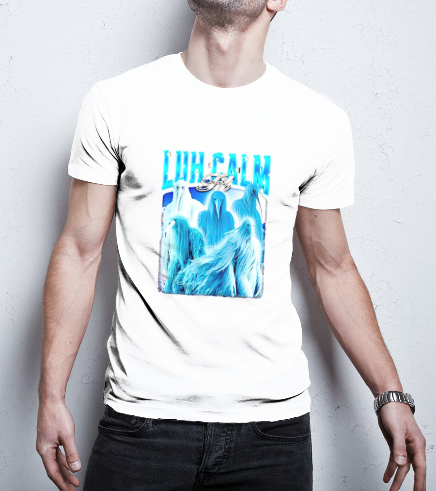 Luh Calm Fit Film Blue Abstract Figures T-Shirt