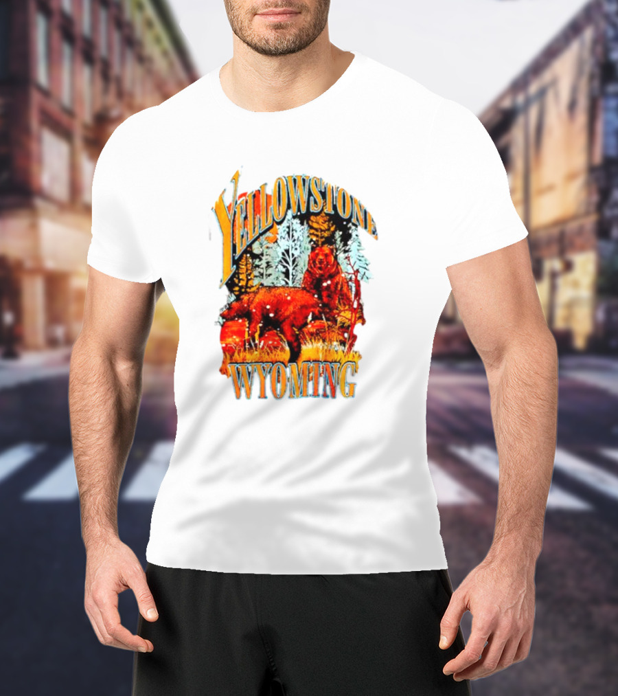 Yellowstone Wyoming Bears Wildlife Scenery T-Shirt