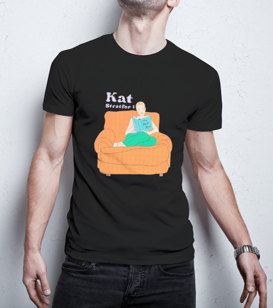 Kat Stratford Reading The Bell Jar On Orange Sofa T-Shirt