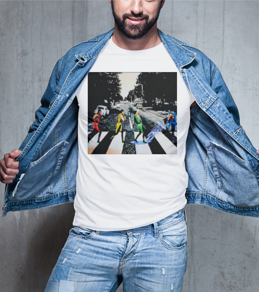 Mortal Kombat Characters Crossing Abbey Road T-Shirt