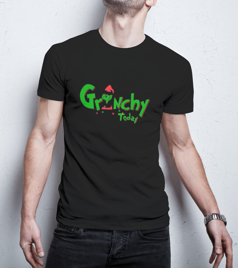 Feeling Extra Grinchy Today Christmas Grinch Santa Hat T-Shirt