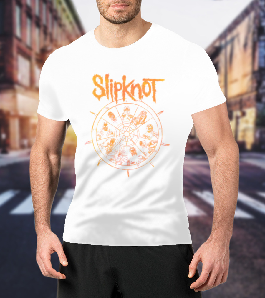 Slipknot Metal Band Music Rock Symbol With Zodiac Circle And Masks T-Shirt
