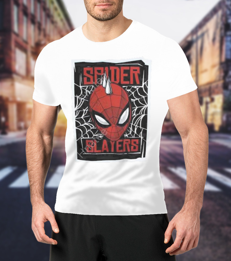 Spider Punk Merch Spider Slayers Web Head T-Shirt