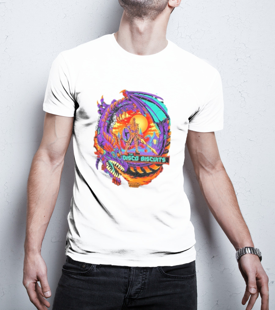The Disco Biscuits Flyland Neon Dragon Knight Adventure T-Shirt