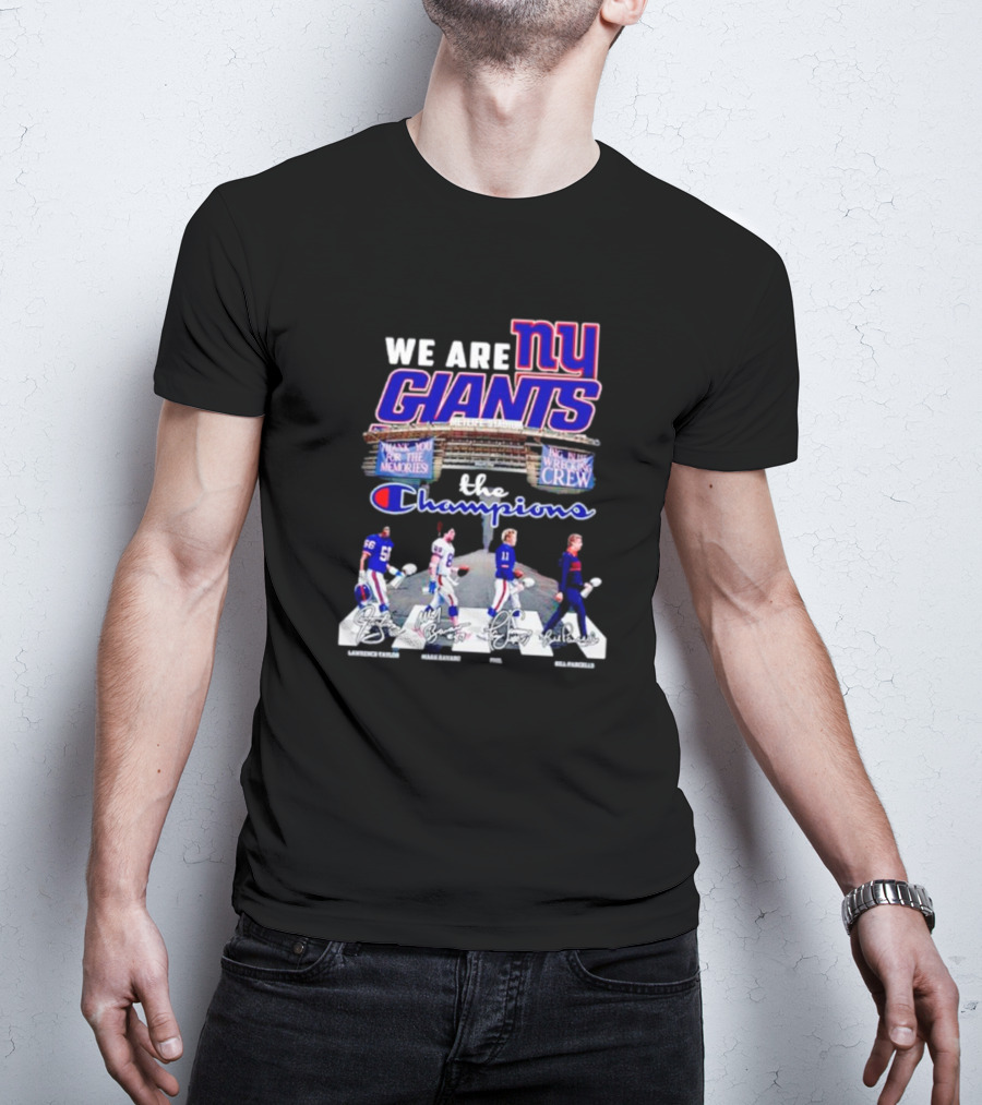 We Are NY Giants The Champions Abbey Road Lawrence Taylor Frank Gifford Phil Simms Bill Parcells T-Shirt