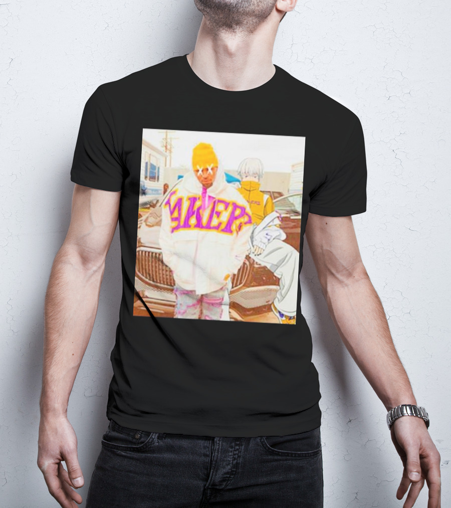 Lakers X Chris Brown X Toge Inumaki Anime Crossover Cursed Speech T-Shirt