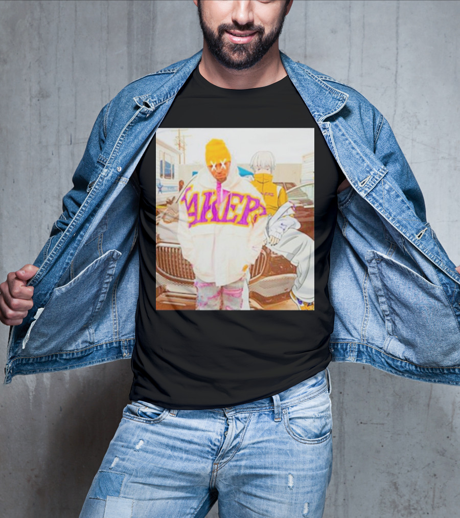 Lakers X Chris Brown X Toge Inumaki Anime Crossover Cursed Speech T-Shirt