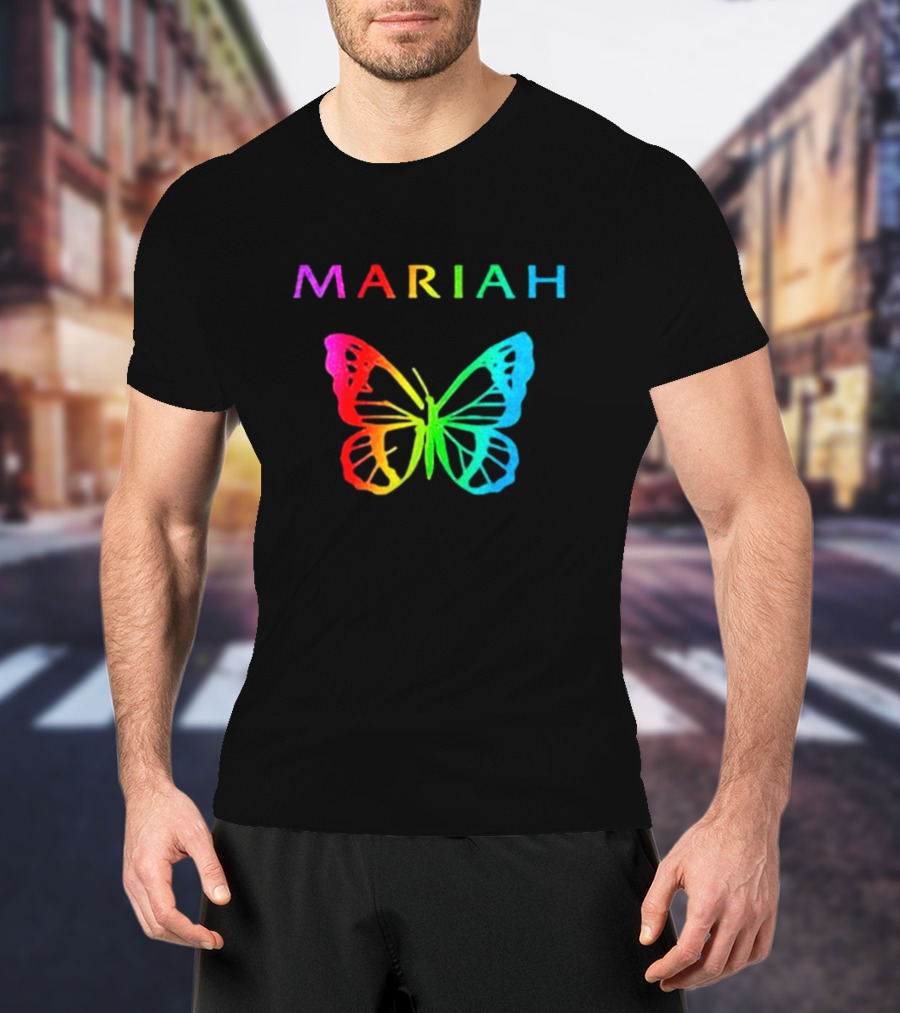 Mariah Carey Rainbow Butterfly Pride T-Shirt