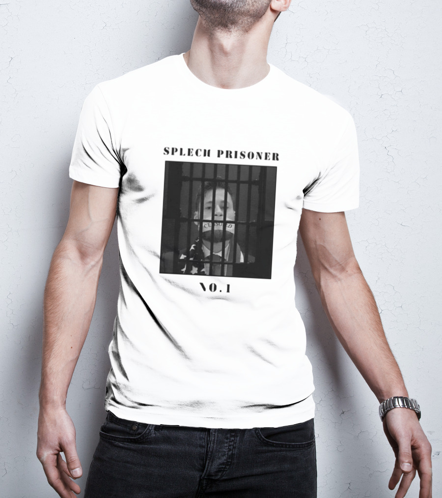 Speech Prisoner No.1 Censored Behind Bars T-Shirt